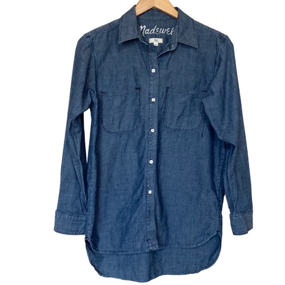 Madewell Tops - Madewell EUC Long-Sleeve Denim Button Up Shirt S